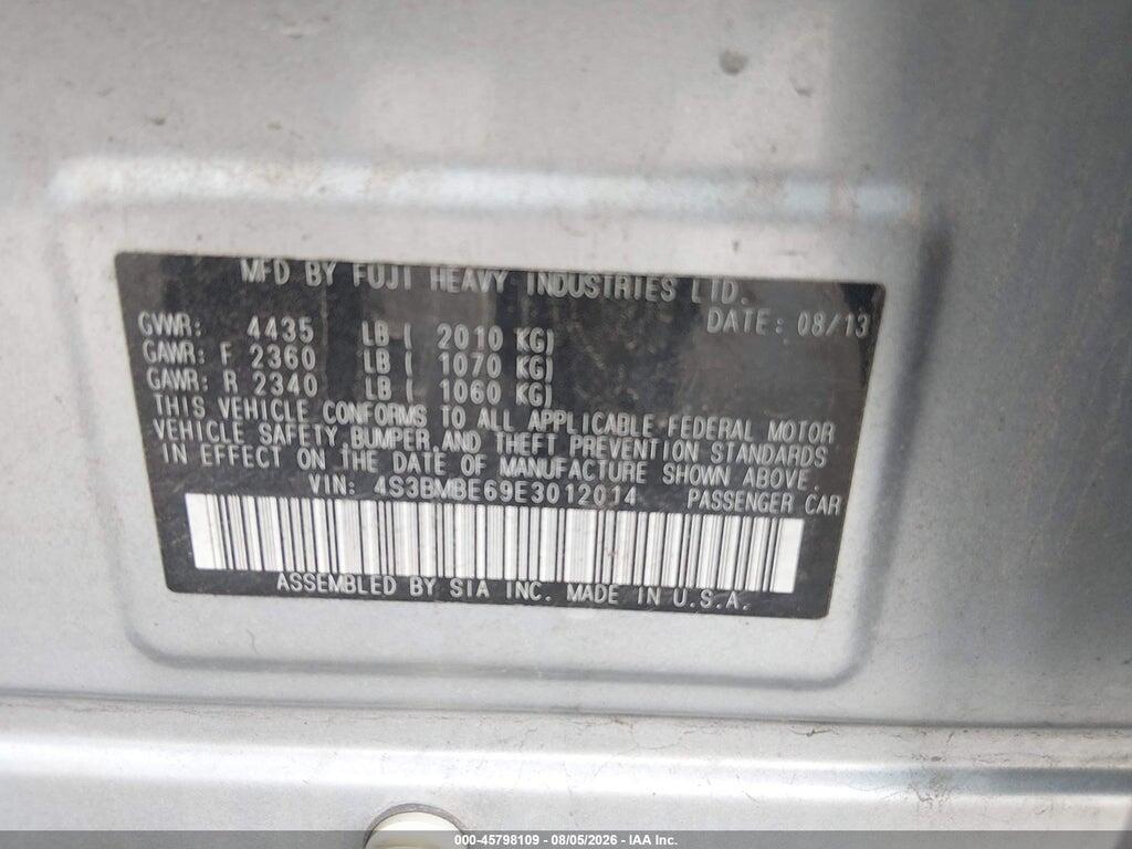 4S3BMBE69E3012014 2014 SUBARU LEGACY photo no. 9