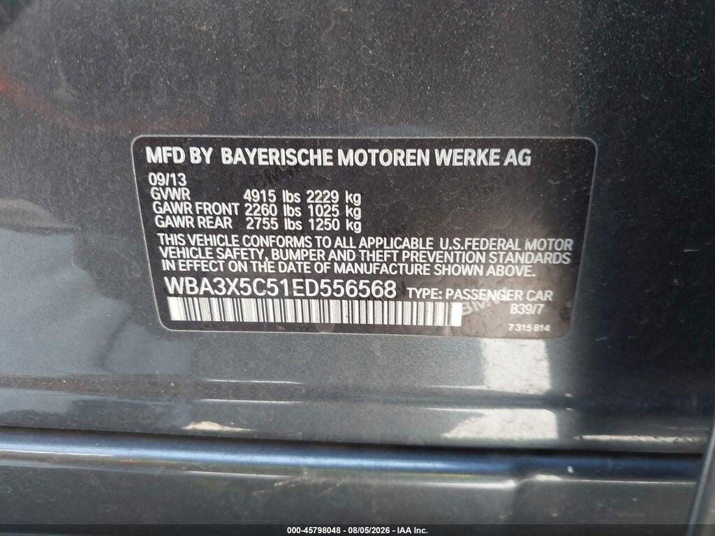 WBA3X5C51ED556568 2014 BMW 328I GRAN TURISMO photo no. 9