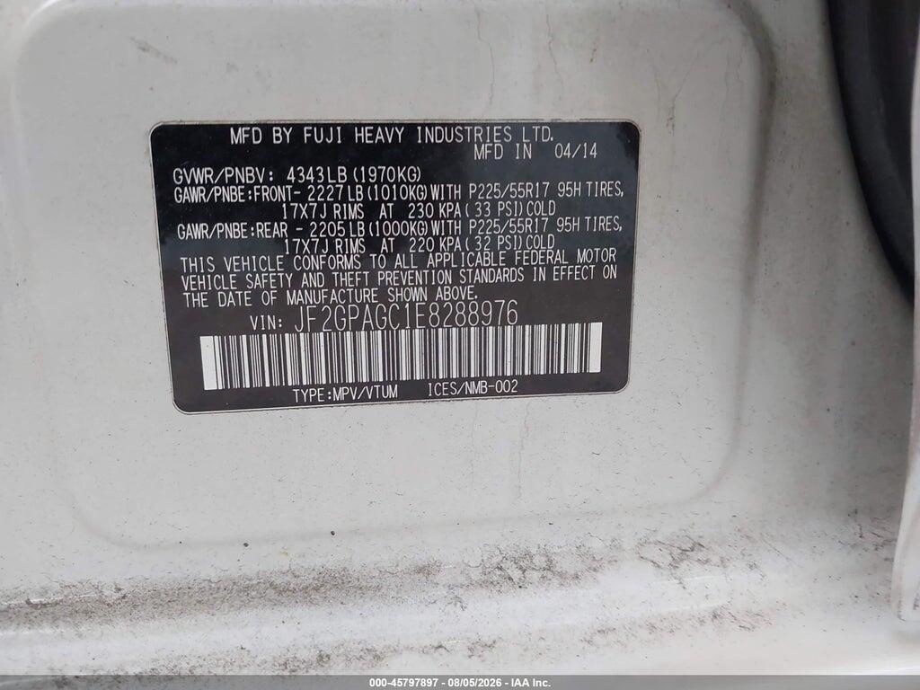 JF2GPAGC1E8288976 2014 SUBARU XV CROSSTREK photo no. 9