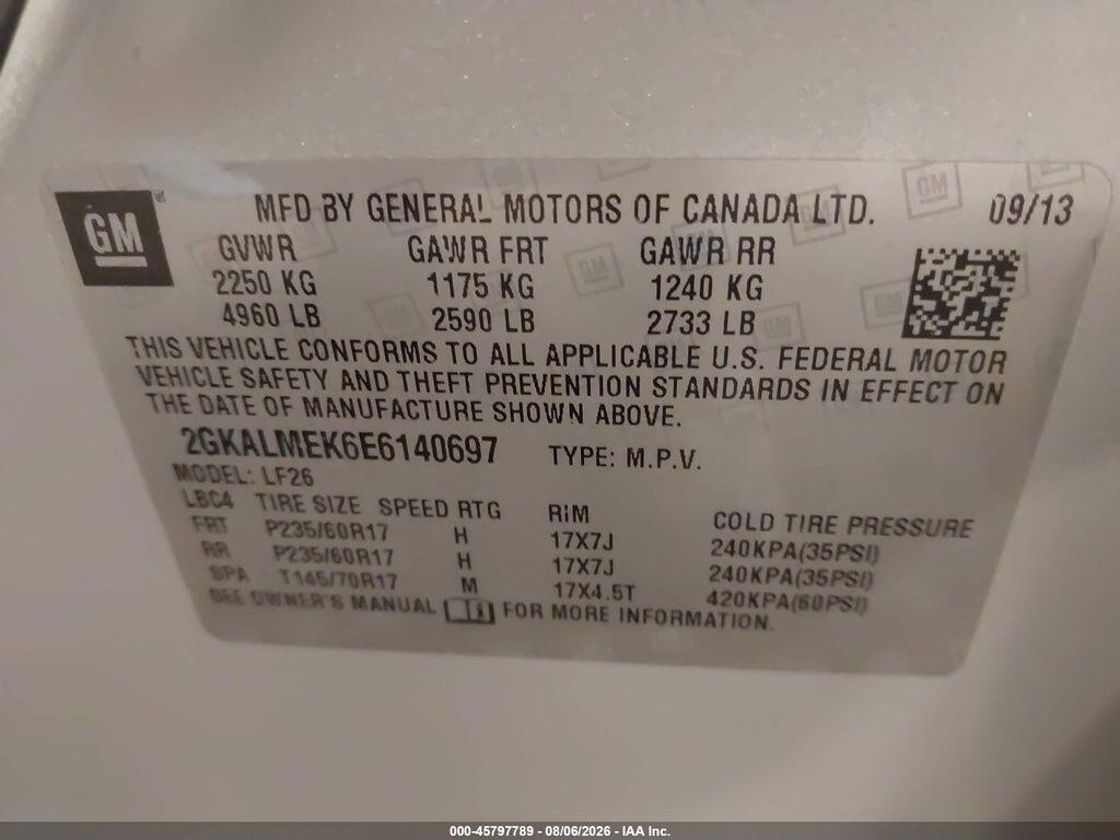 2GKALMEK6E6140697 2014 GMC TERRAIN photo no. 9