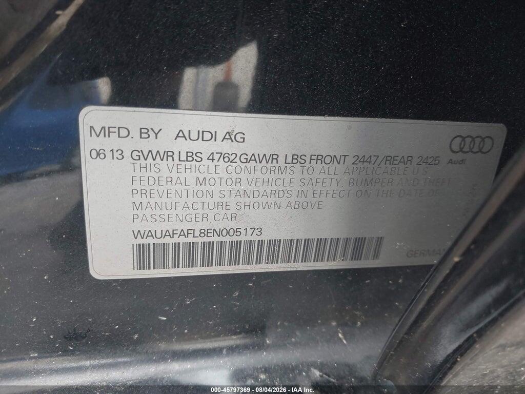 WAUAFAFL8EN005173 2014 AUDI A4 photo no. 9