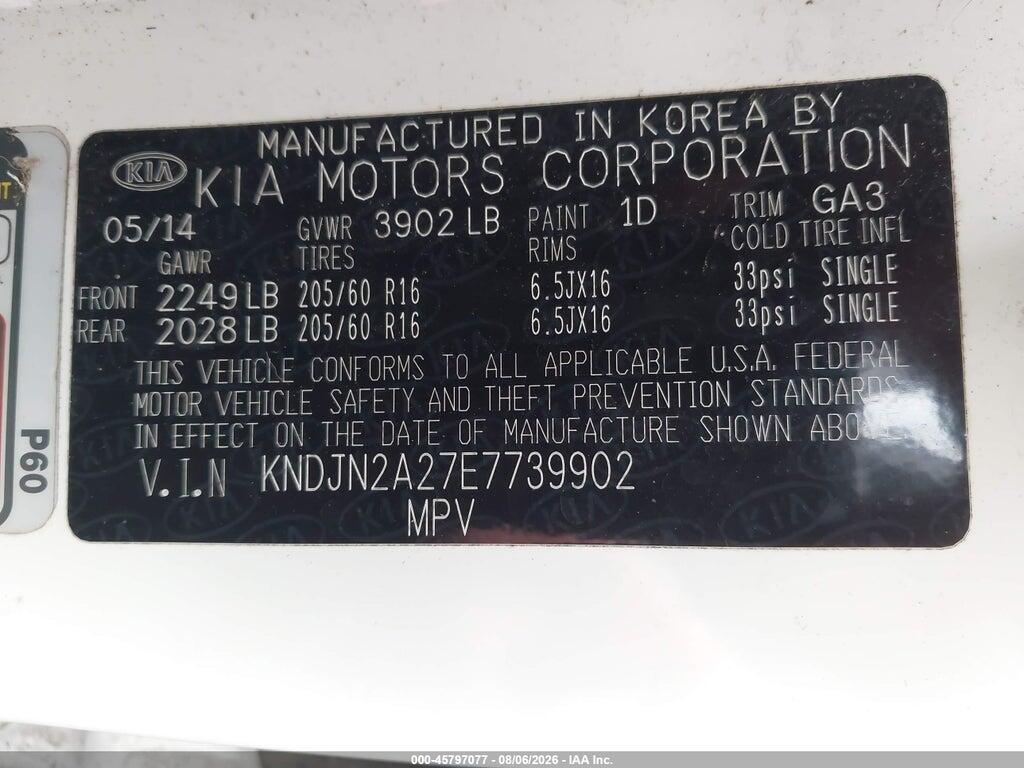 KNDJN2A27E7739902 2014 KIA SOUL photo no. 9