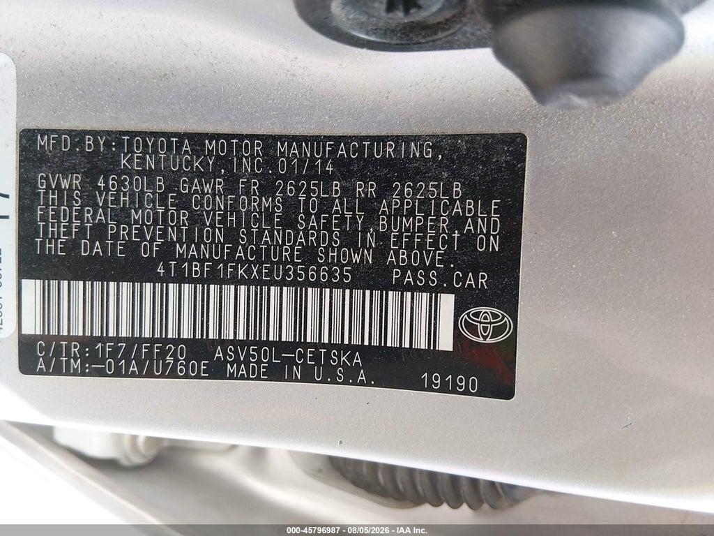 4T1BF1FKXEU356635 2014 TOYOTA CAMRY photo no. 9