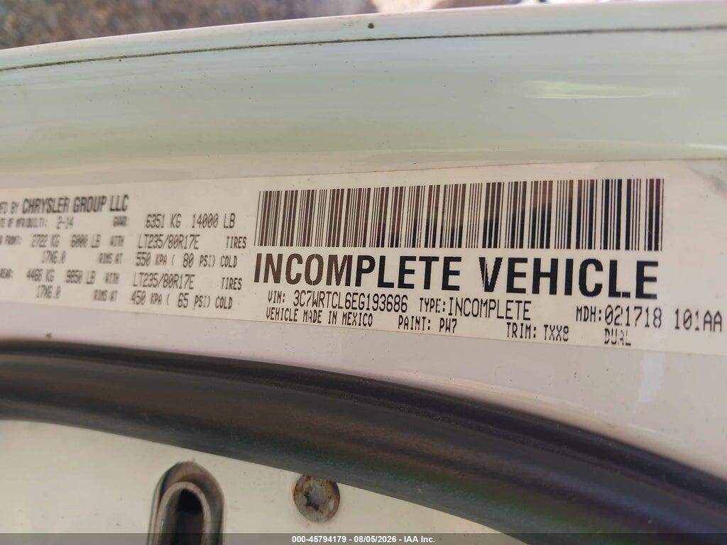 3C7WRTCL6EG193686 2014 RAM 3500 CHASSIS photo no. 8