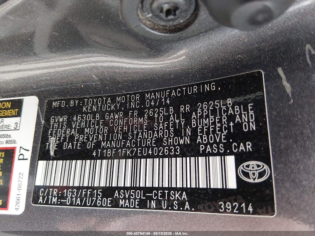 4T1BF1FK7EU402633 2014 TOYOTA CAMRY photo no. 9