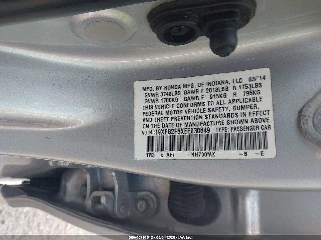 19XFB2F5XEE030849 2014 HONDA CIVIC photo no. 9