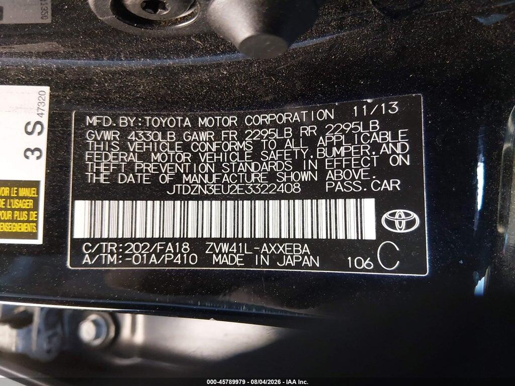 JTDZN3EU2E3322408 2014 TOYOTA PRIUS V photo no. 9