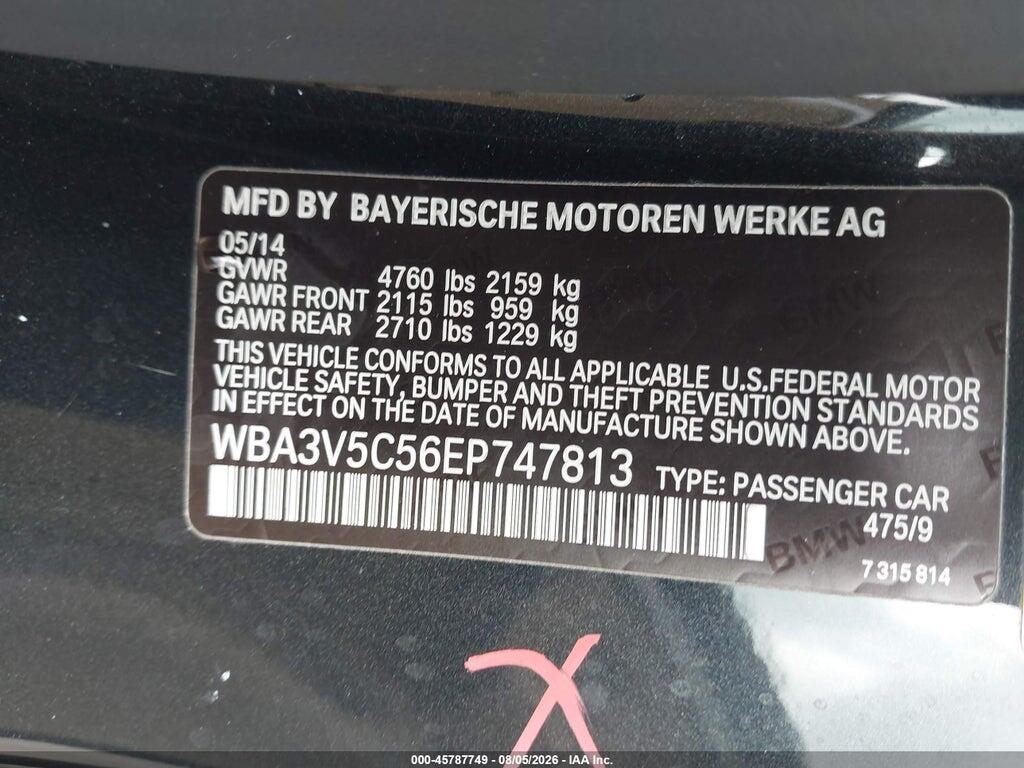WBA3V5C56EP747813 2014 BMW 428I photo no. 9