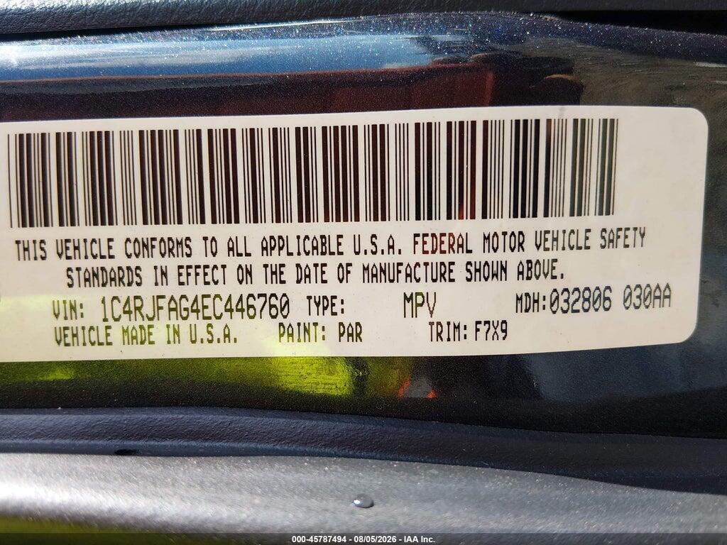 1C4RJFAG4EC446760 2014 JEEP GRAND CHEROKEE photo no. 9