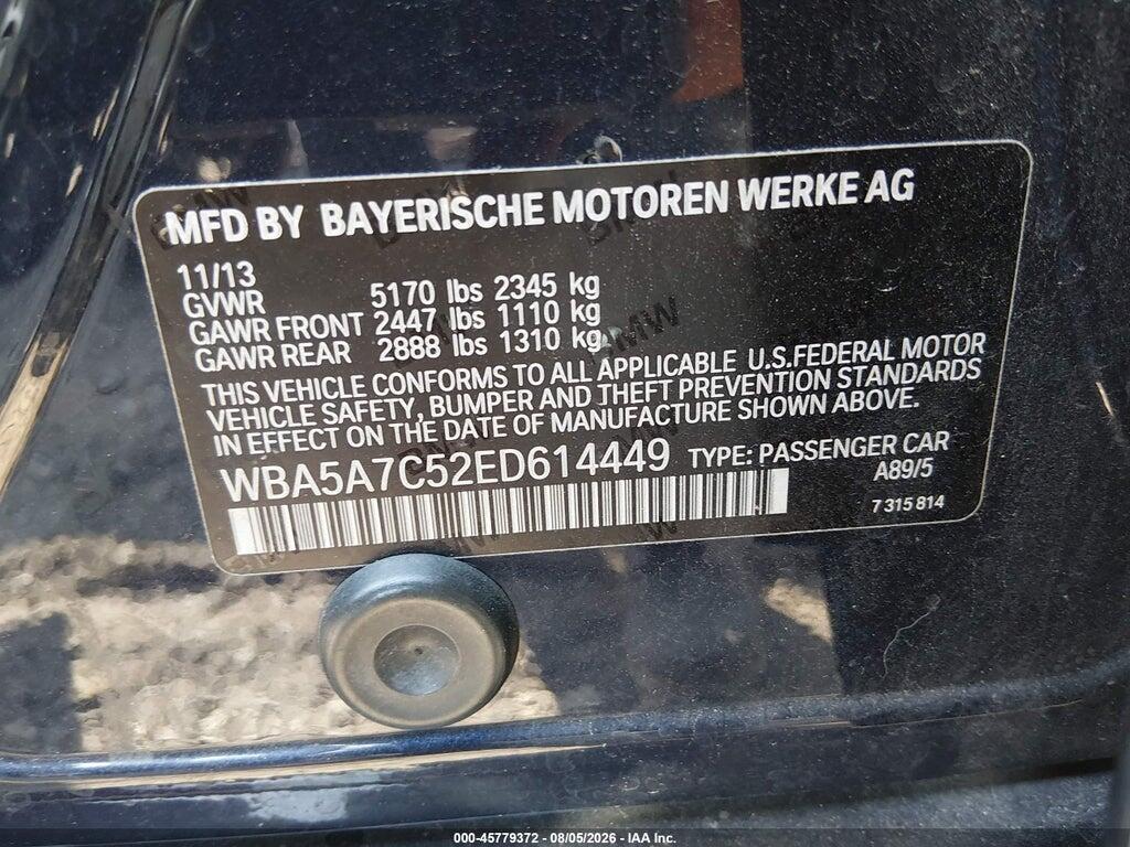 WBA5A7C52ED614449 2014 BMW 528I photo no. 9