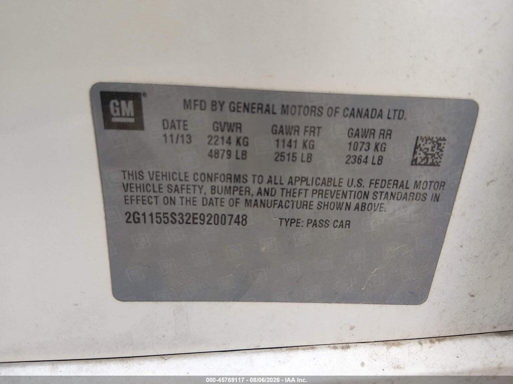 2G1155S32E9200748 2014 CHEVROLET IMPALA photo no. 9