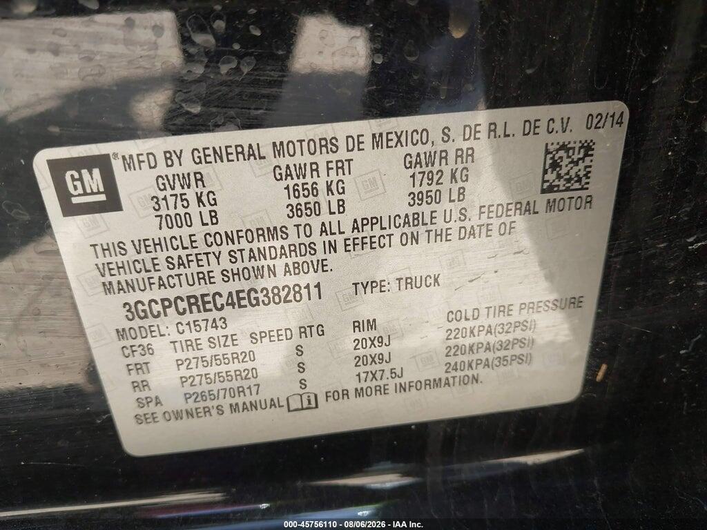3GCPCREC4EG382811 2014 CHEVROLET SILVERADO 1500 photo no. 9