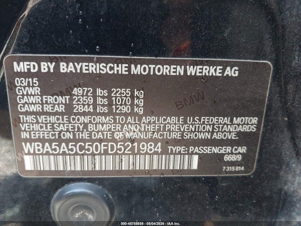 WBA5A5C50FD521984 2015 BMW 528I photo no. 9