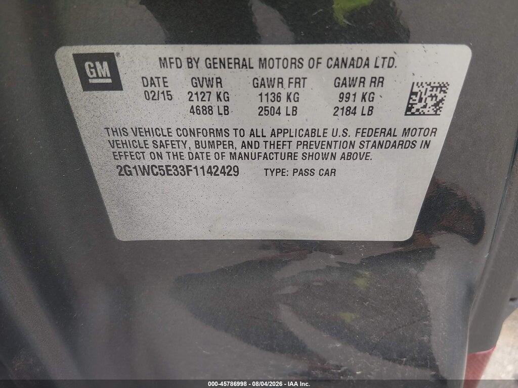2G1WC5E33F1142429 2015 CHEVROLET IMPALA LIMITED photo no. 9