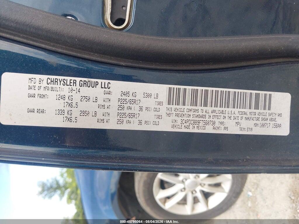 3C4PDCBB9FT560730 2015 DODGE JOURNEY photo no. 9