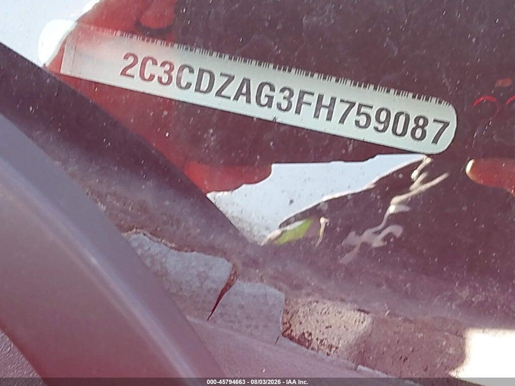 2C3CDZAG3FH759087 2015 DODGE CHALLENGER photo no. 9