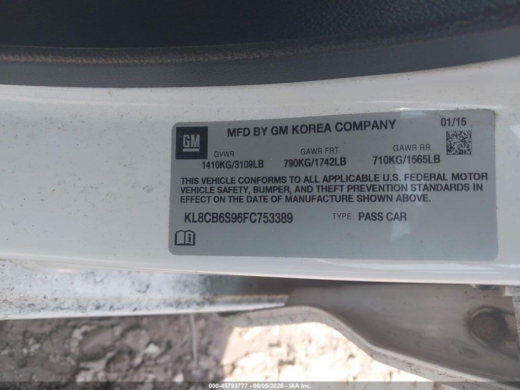 KL8CB6S96FC753389 2015 CHEVROLET SPARK photo no. 9