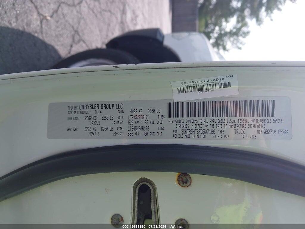 3C6TR5HT6FG507186 2015 RAM 2500 photo no. 9