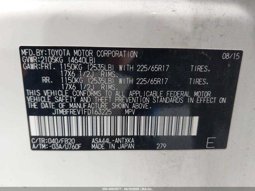 JTMBFREV1FD163225 2015 TOYOTA RAV4 photo no. 9