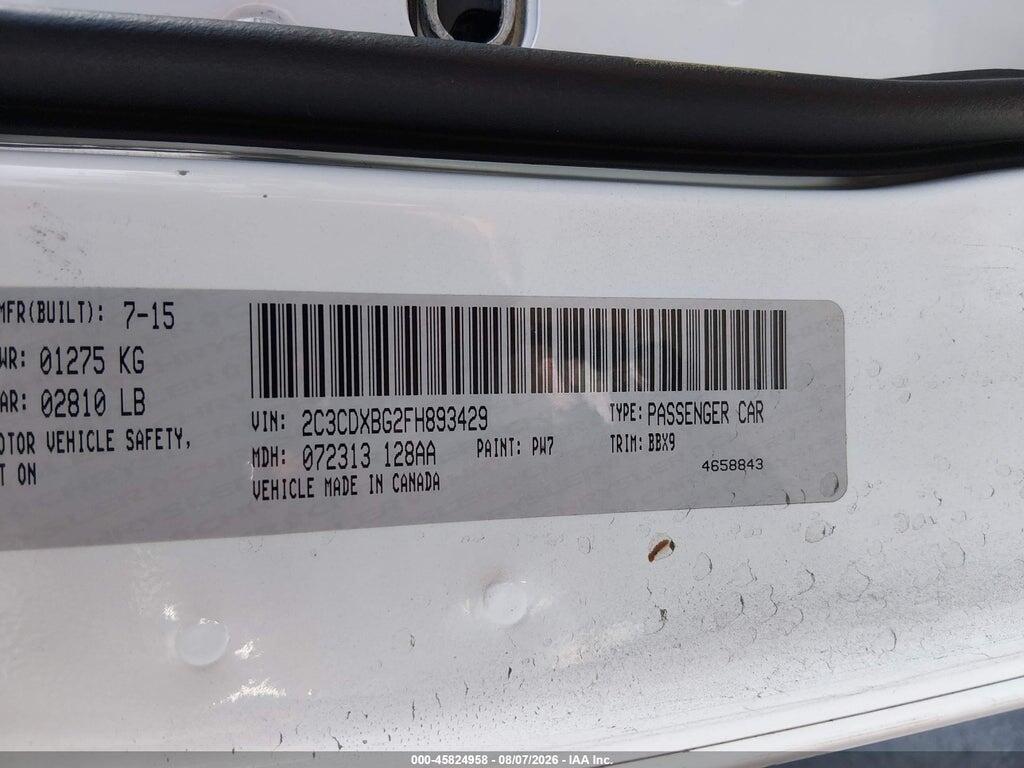 2C3CDXBG2FH893429 2015 DODGE CHARGER photo no. 9