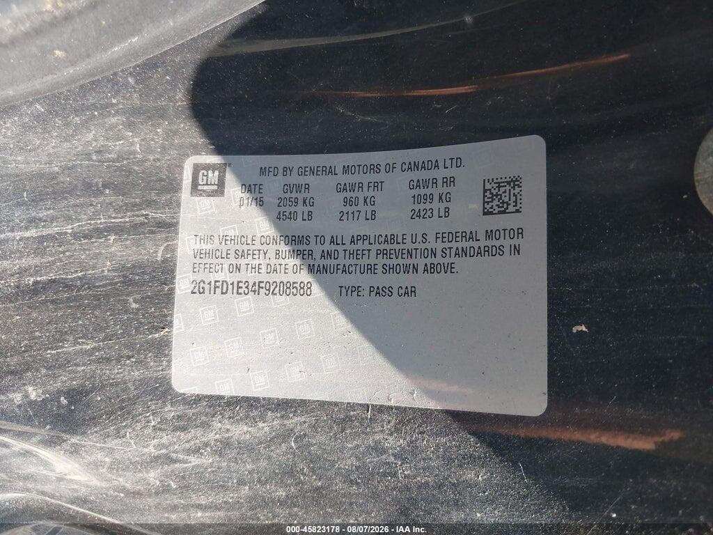 2G1FD1E34F9208588 2015 CHEVROLET CAMARO photo no. 9