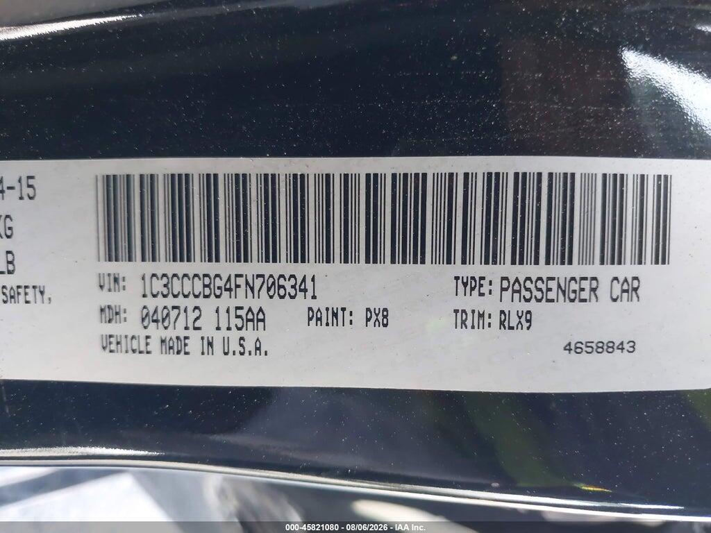 1C3CCCBG4FN706341 2015 CHRYSLER 200 photo no. 9
