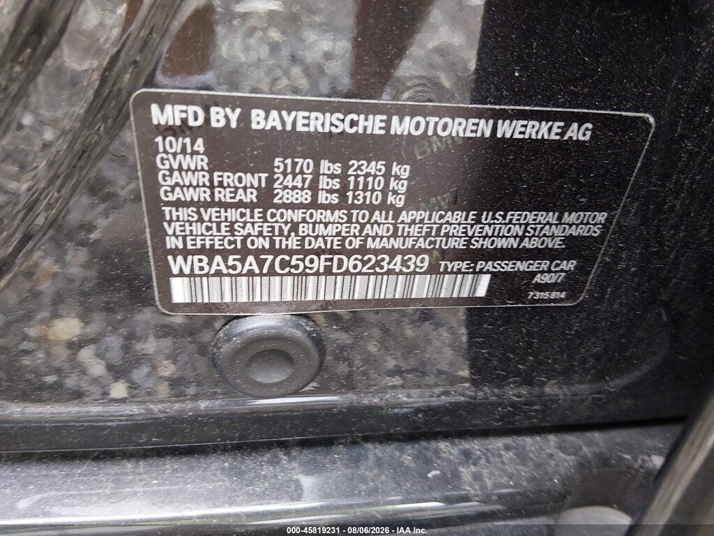 WBA5A7C59FD623439 2015 BMW 528I photo no. 9