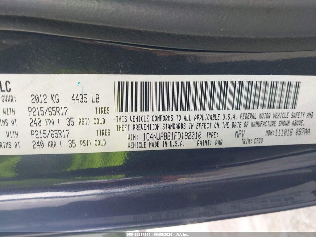1C4NJPBB1FD192010 2015 JEEP PATRIOT photo no. 9