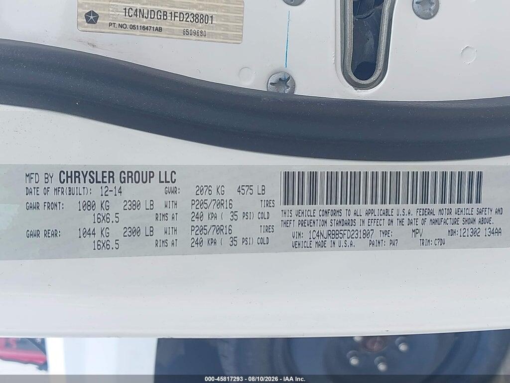 1C4NJRBB5FD231807 2015 JEEP PATRIOT photo no. 9
