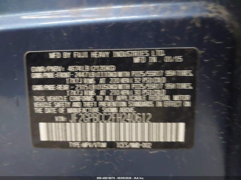 JF2GPBCC2FH240612 2015 SUBARU XV CROSSTREK HYBRID photo no. 9