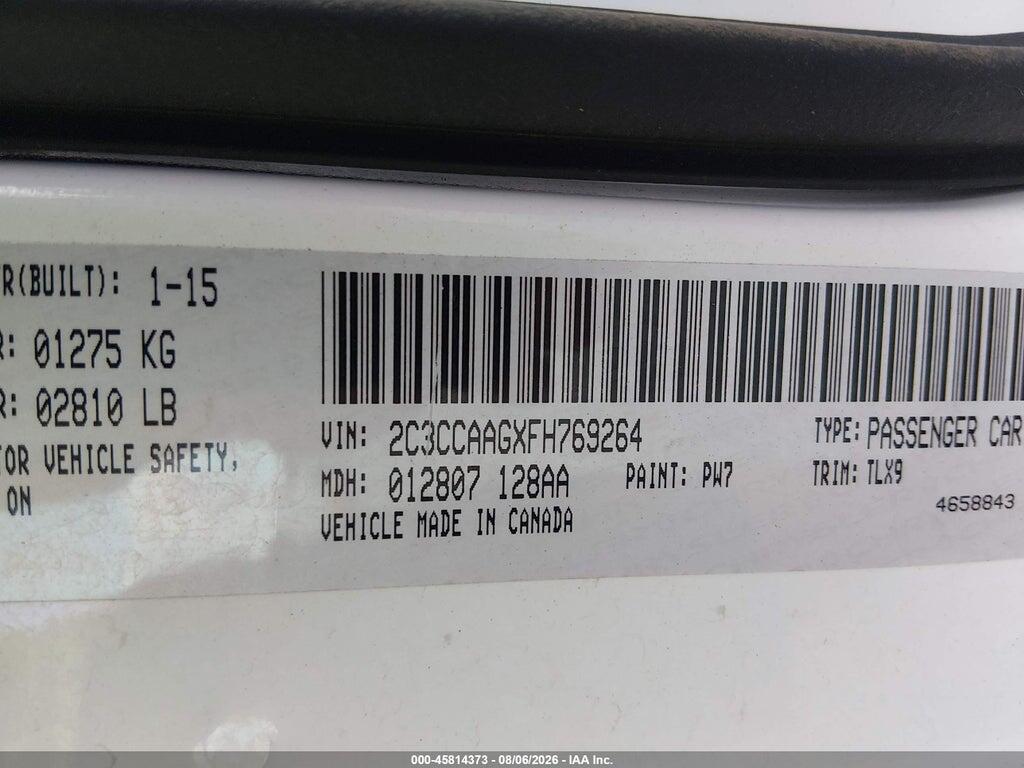 2C3CCAAGXFH769264 2015 CHRYSLER 300 photo no. 9
