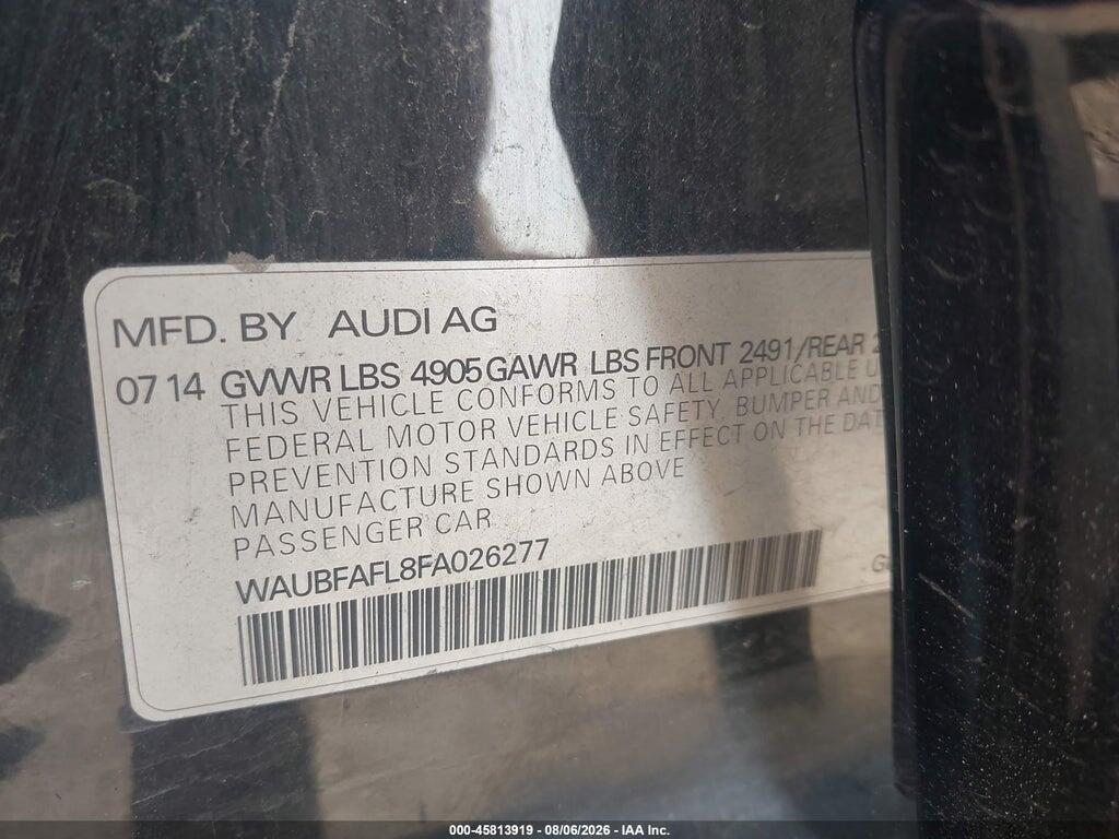 WAUBFAFL8FA026277 2015 AUDI A4 photo no. 9