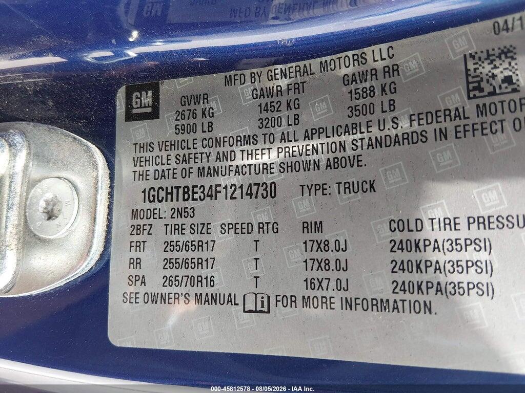1GCHTBE34F1214730 2015 CHEVROLET COLORADO photo no. 9
