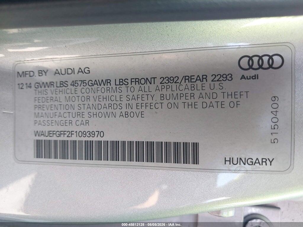 WAUEFGFF2F1093970 2015 AUDI A3 photo no. 9