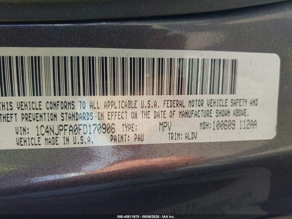1C4NJPFA0FD170906 2015 JEEP PATRIOT photo no. 9