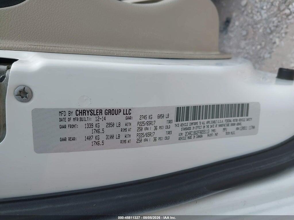 2C4RC1BG2FR655113 2015 CHRYSLER TOWN & COUNTRY photo no. 9