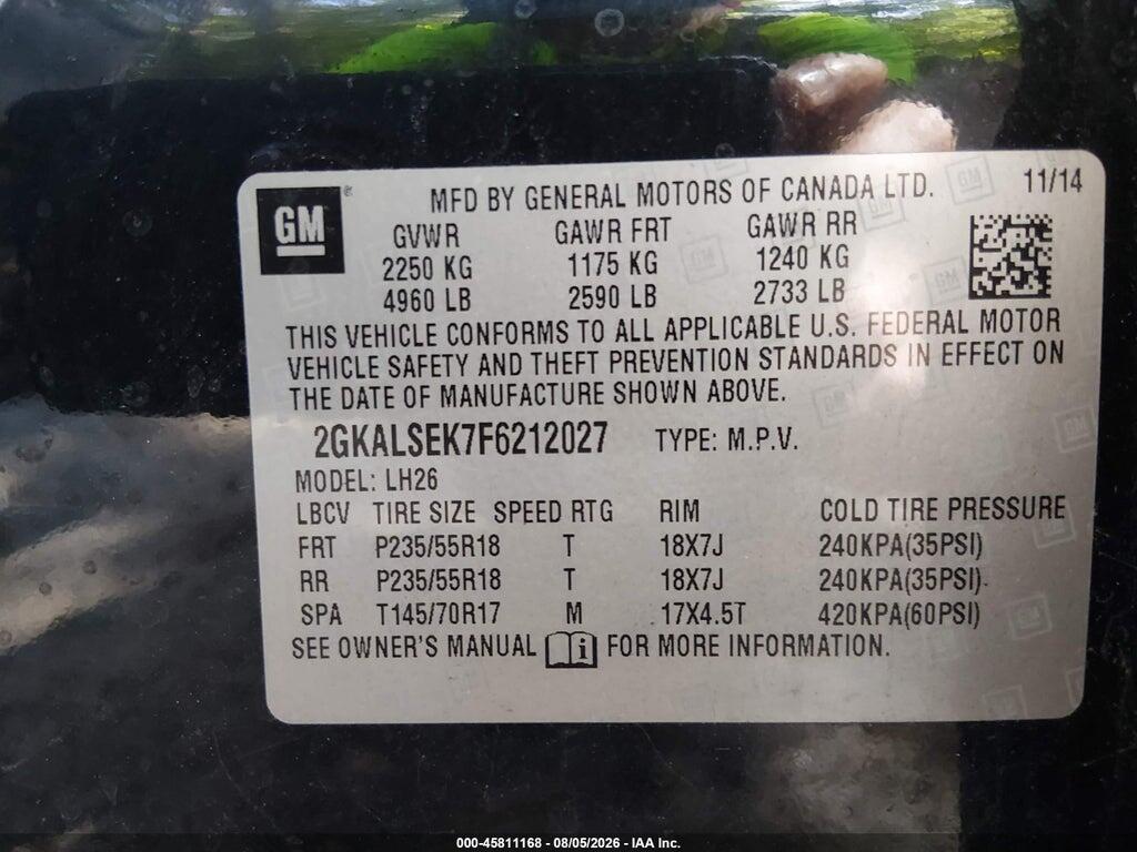 2GKALSEK7F6212027 2015 GMC TERRAIN photo no. 9