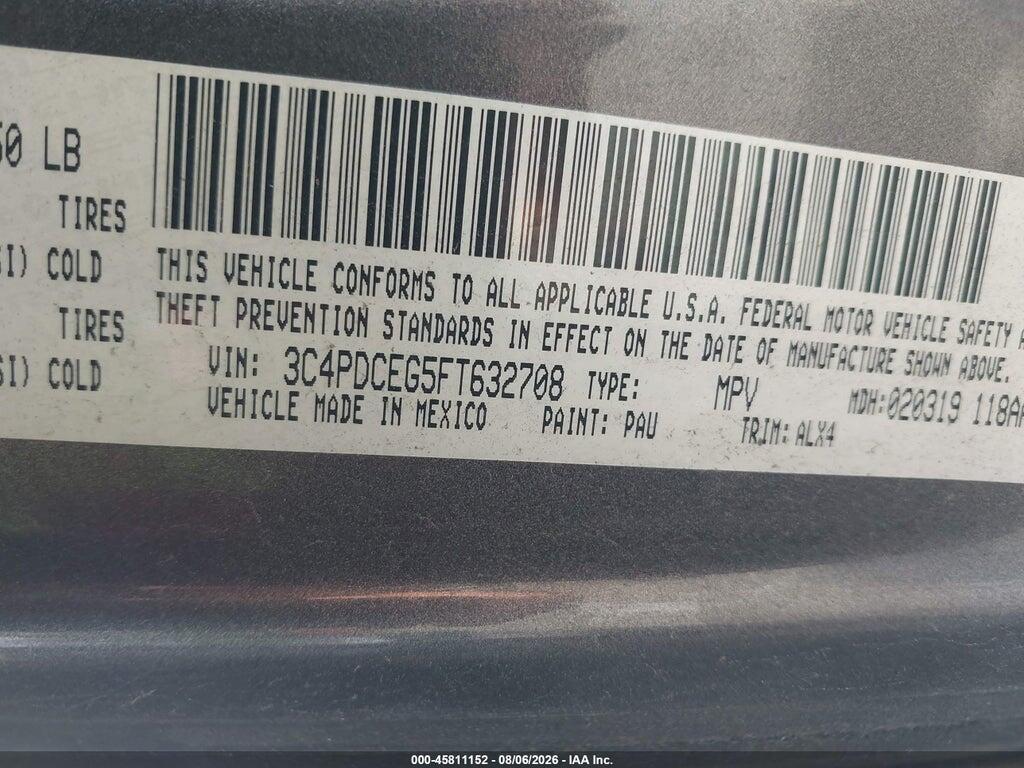 3C4PDCEG5FT632708 2015 DODGE JOURNEY photo no. 9