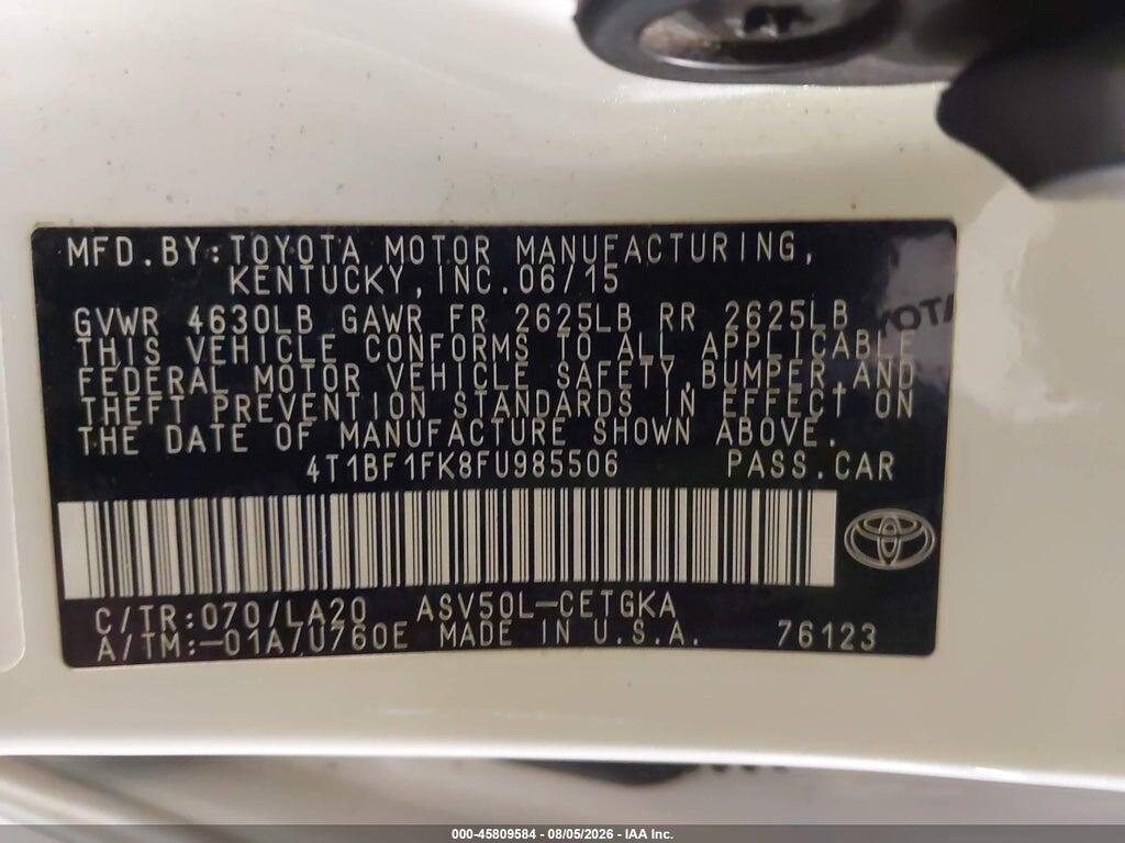 4T1BF1FK8FU985506 2015 TOYOTA CAMRY photo no. 9