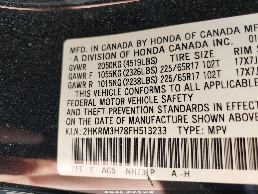 2HKRM3H78FH513233 2015 HONDA CR-V photo no. 9