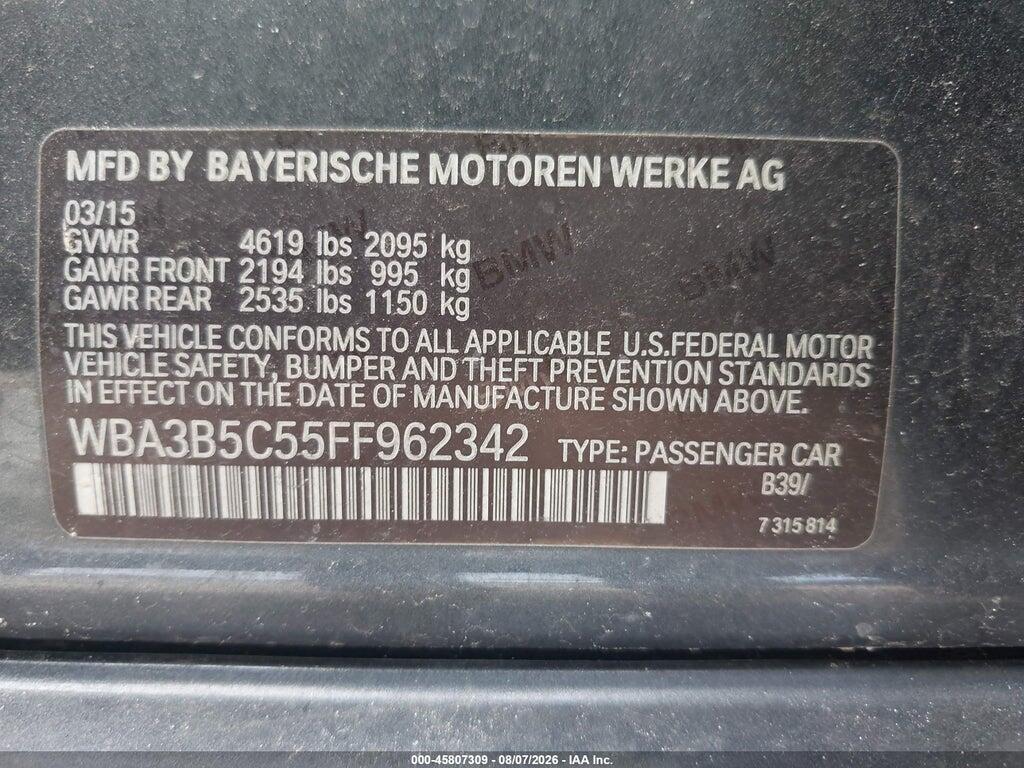 WBA3B5C55FF962342 2015 BMW 328I photo no. 9