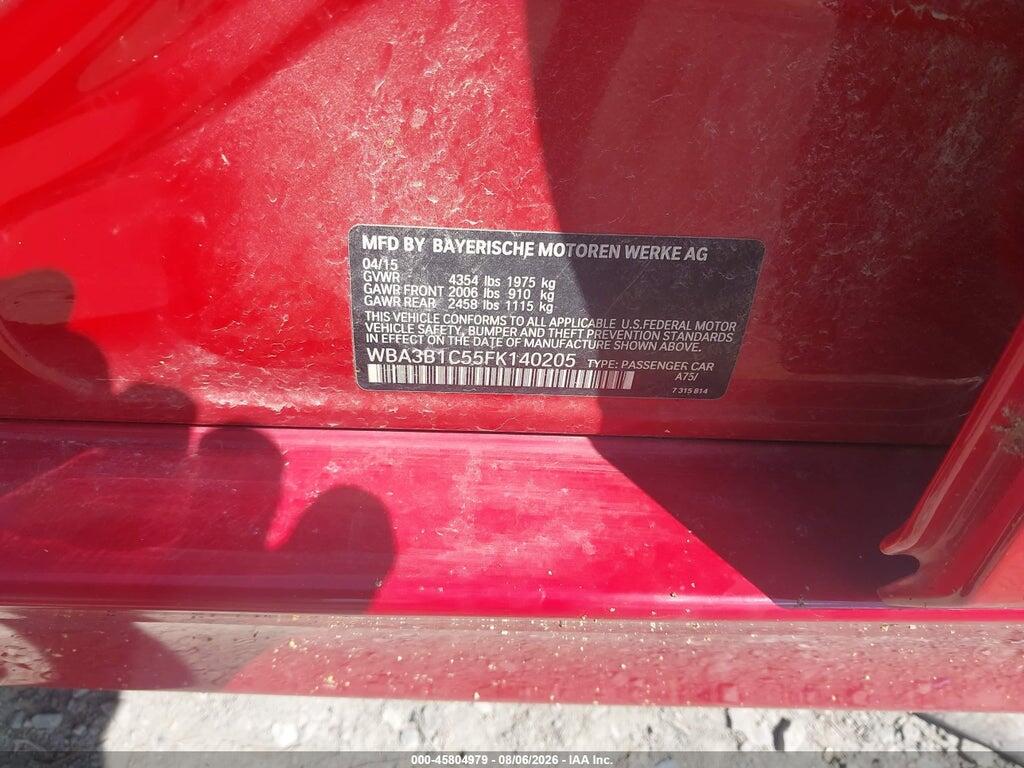 WBA3B1C55FK140205 2015 BMW 320I photo no. 9