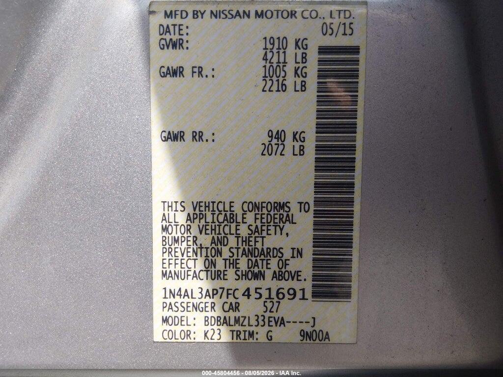 1N4AL3AP7FC451691 2015 NISSAN ALTIMA photo no. 9