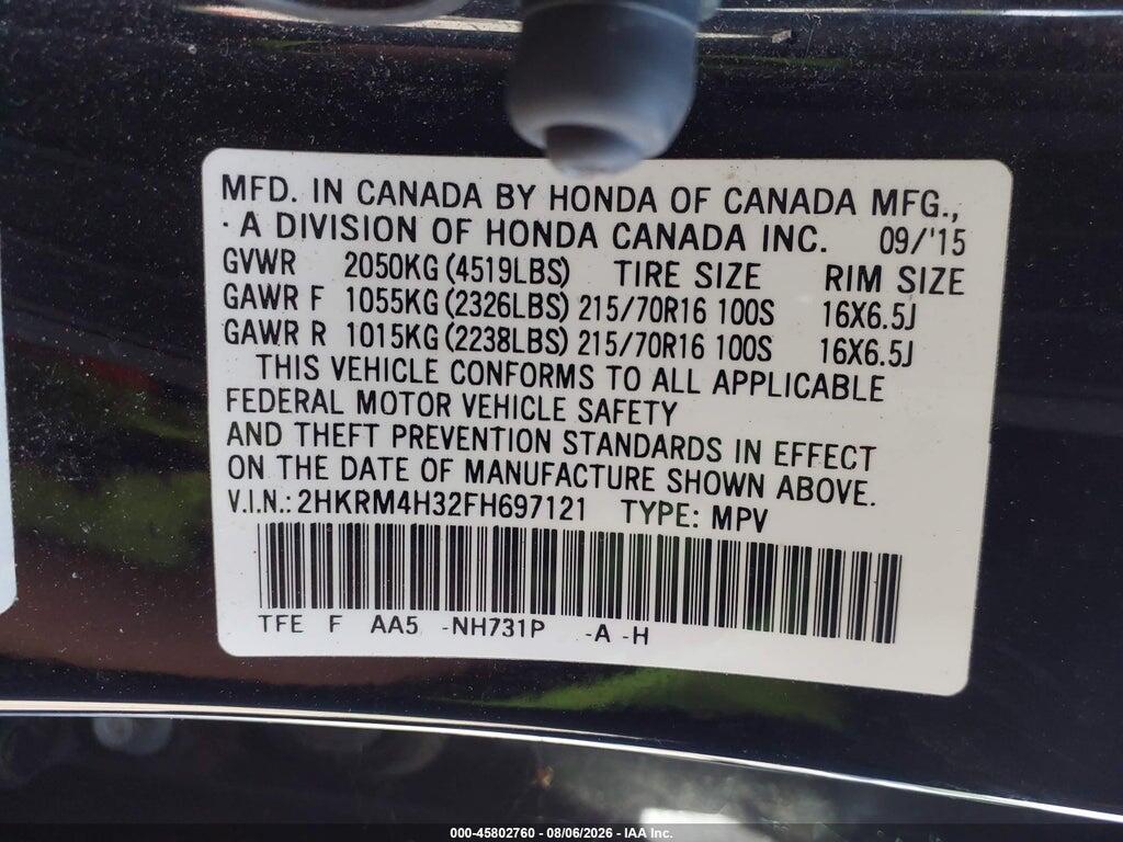 2HKRM4H32FH697121 2015 HONDA CR-V photo no. 9