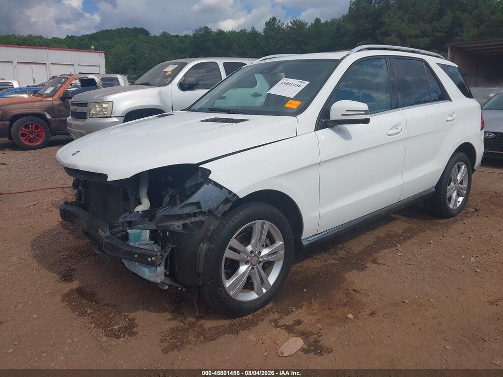 4JGDA5HB1FA606262 2015 MERCEDES-BENZ ML 350 photo no. 2
