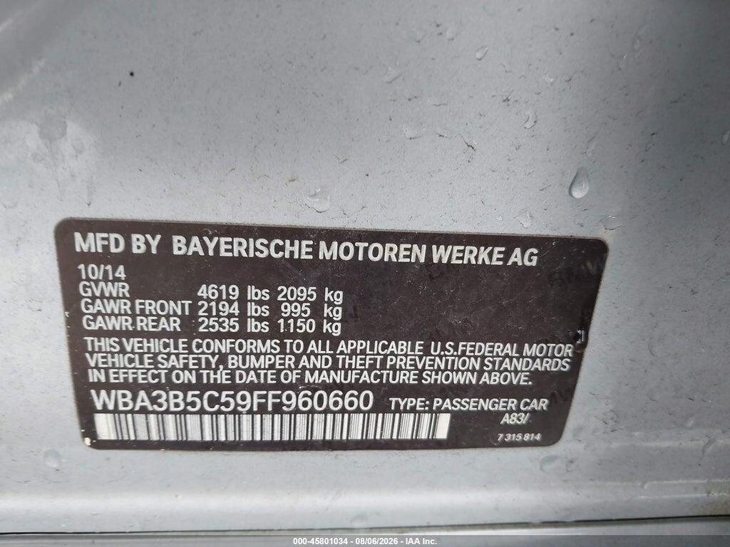 WBA3B5C59FF960660 2015 BMW 328I photo no. 9