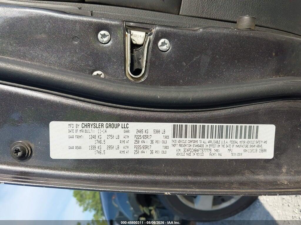 3C4PDCAB4FT577775 2015 DODGE JOURNEY photo no. 9