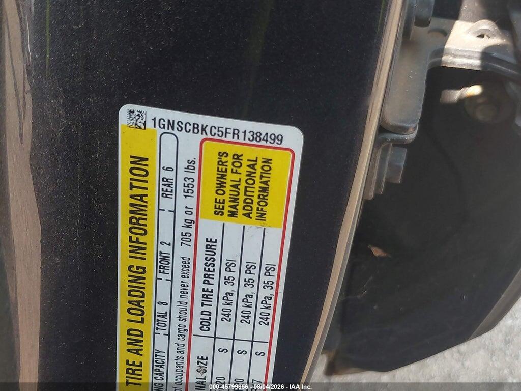1GNSCBKC5FR138499 2015 CHEVROLET TAHOE photo no. 9