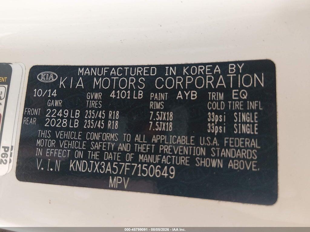KNDJX3A57F7150649 2015 KIA SOUL photo no. 9