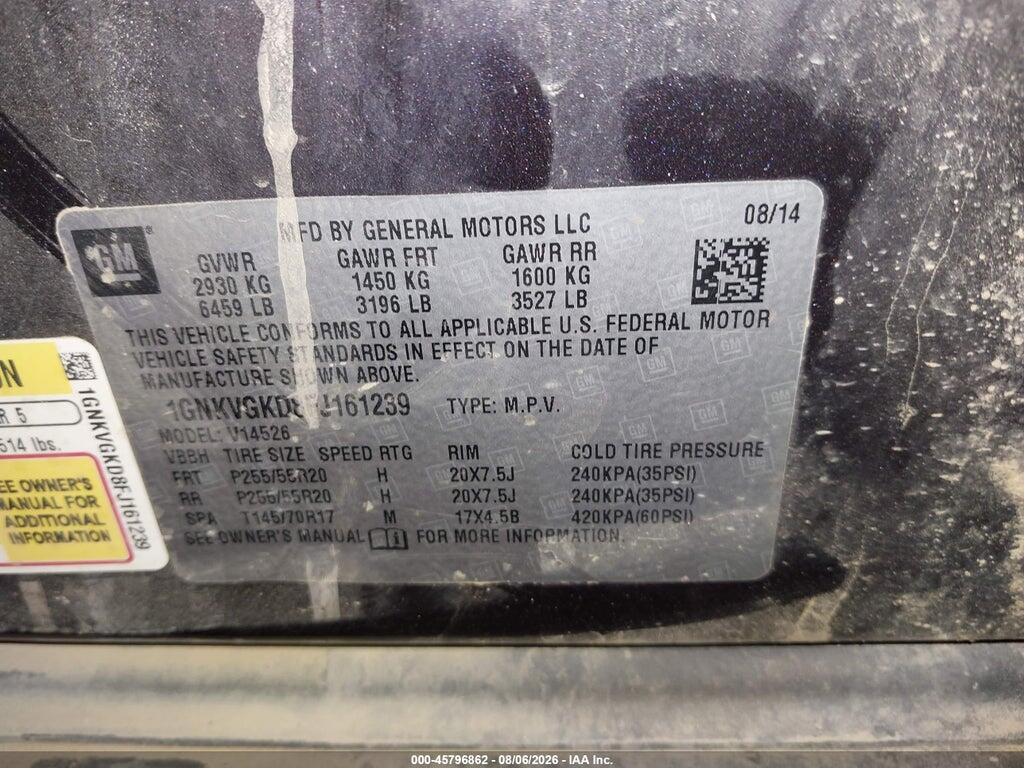 1GNKVGKD8FJ161239 2015 CHEVROLET TRAVERSE photo no. 9